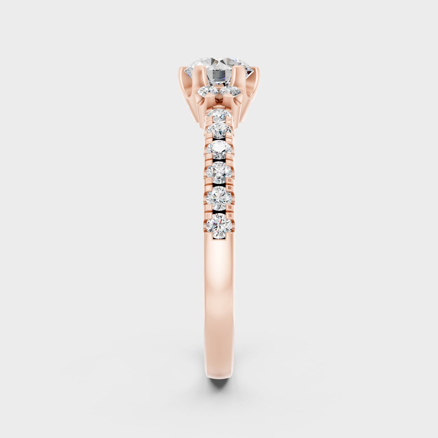 0.80 Ct Round Cut Lab-Grown Diamond Ring in