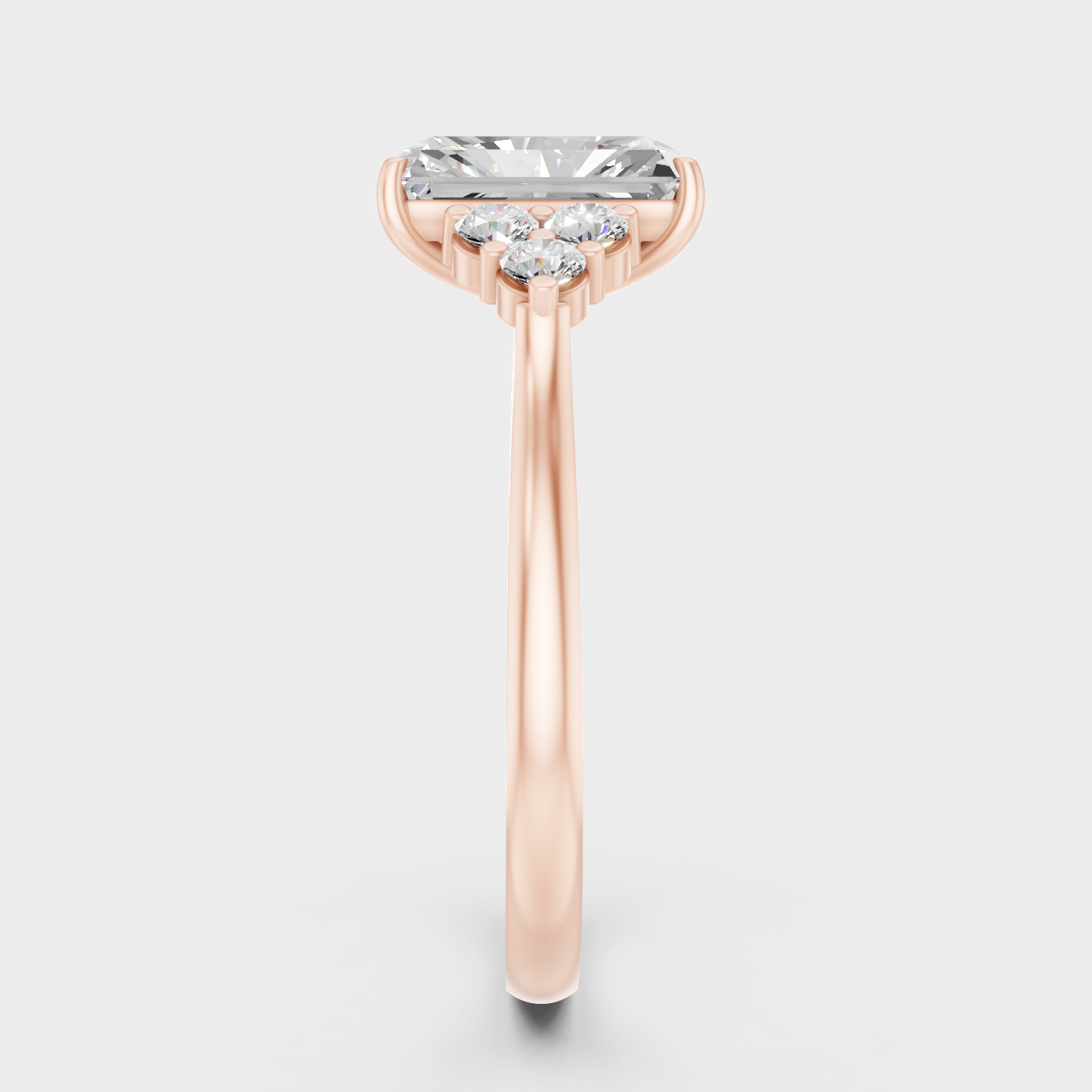 Rose Gold Luxury Radiant Diamond Jewelry