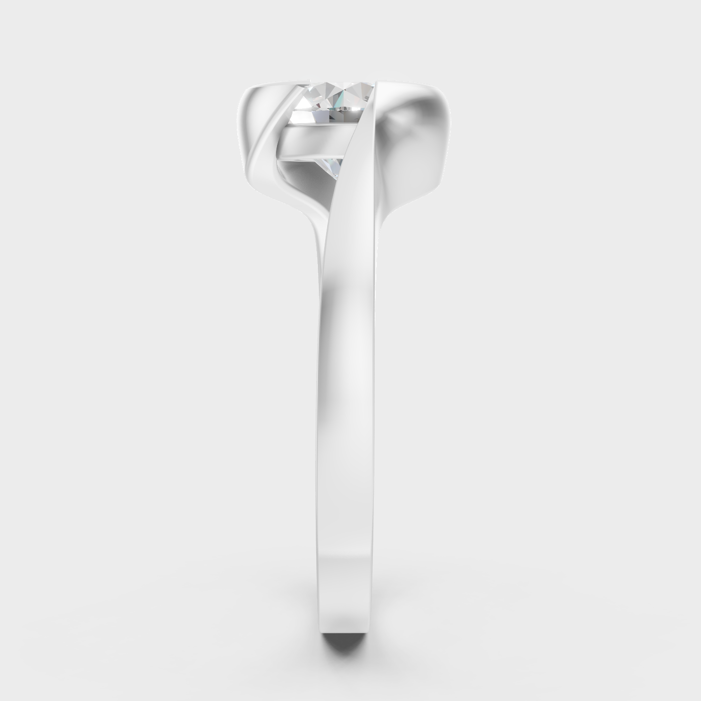 Premium 4 Carat Round Diamond Ring In Platinum