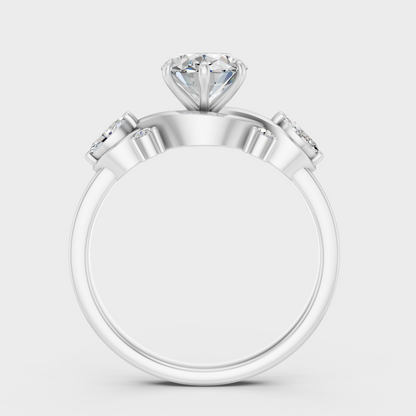 White Gold Multi Shape Diamond Ring 1.78 Ct Lab Grown Classic Style