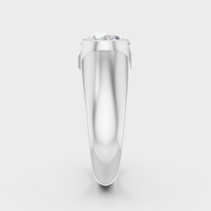 White Gold Mens Oval Diamond Ring 1 To 5 Ct Lab Grown Timeless Style