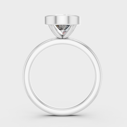 White Gold Oval Diamond Ring 1 To 5 Ct Lab Grown Classic Style