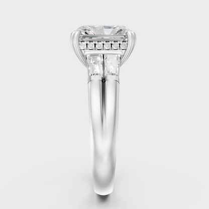 Platinum Halo Engagement Ring With Brilliant Sparkle