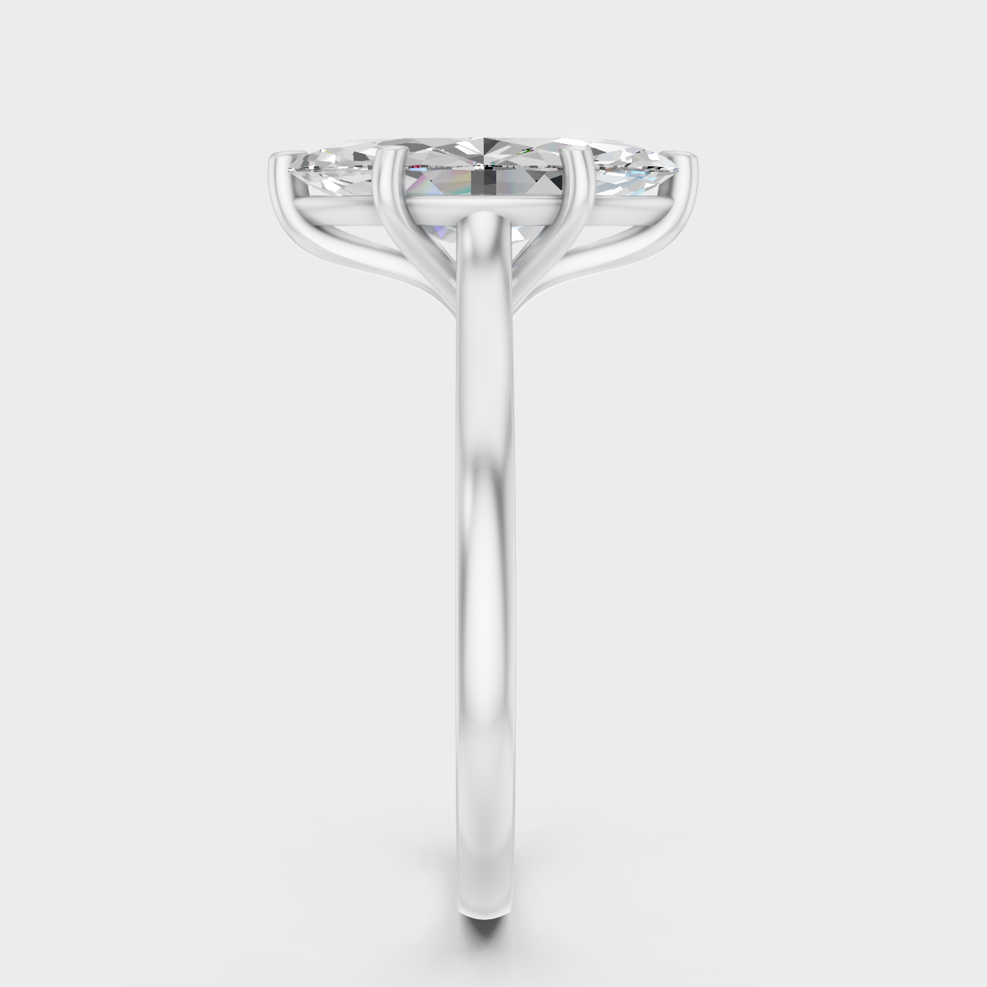 Marquise Cut Lab Grown Diamond Engagement Ring in