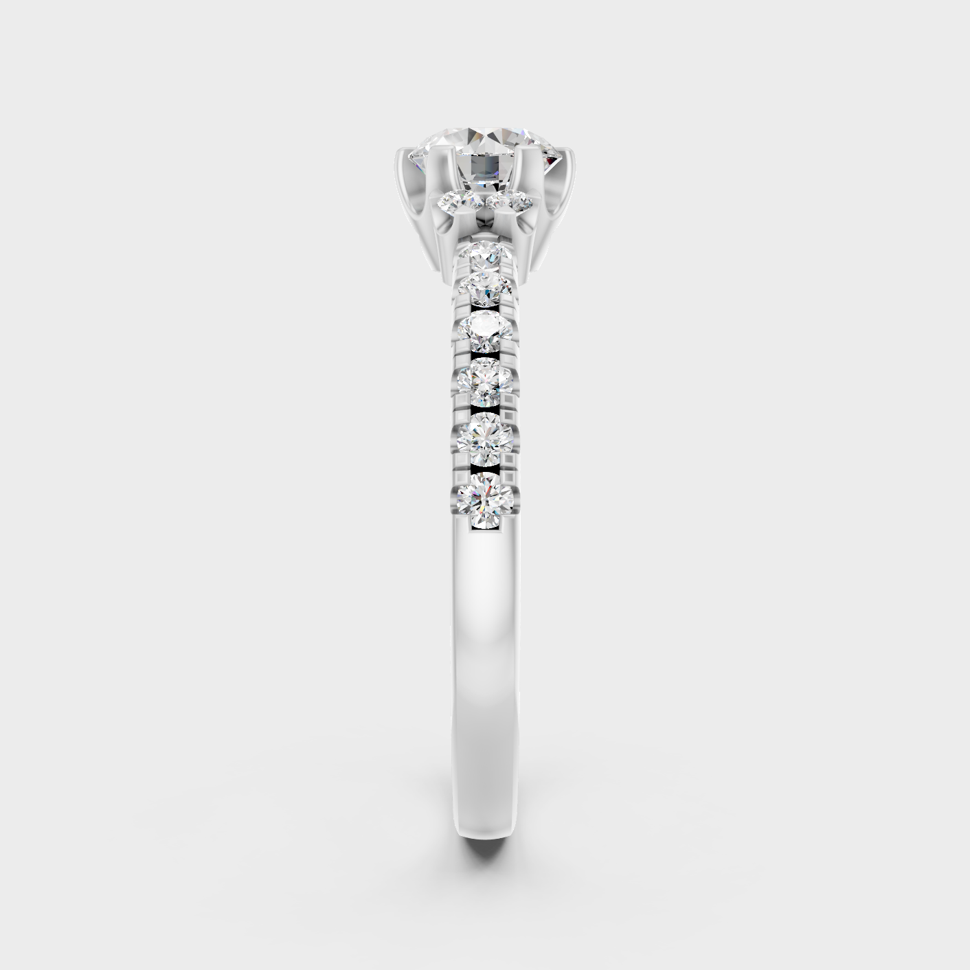 0.80 Ct Round Cut Lab-Grown Diamond Ring in