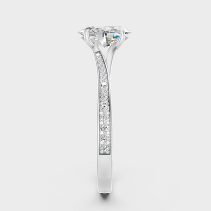 Premium Platinum Oval Diamond Ring For Timeless Sophistication