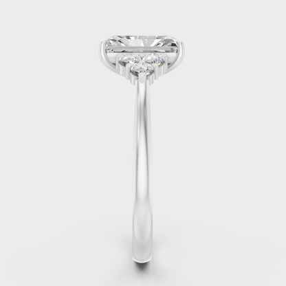 Premium Platinum Radiant Diamond Ring For Timeless Sophistication