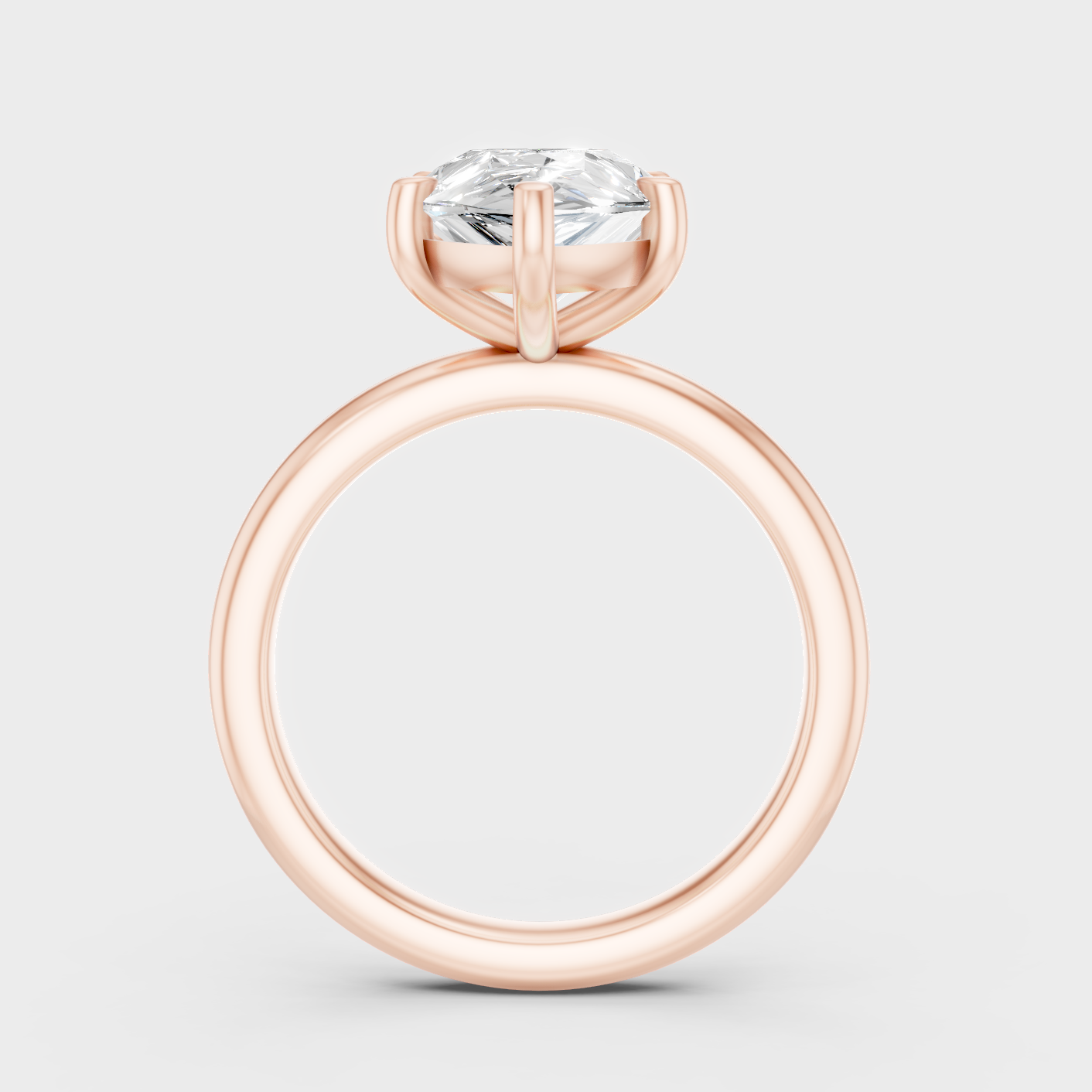 Rose Gold Pear Diamond Ring 1.5 To 4.5 Ct Everyday Elegant Jewelry