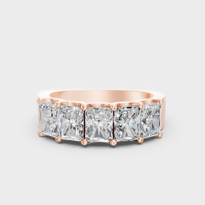 Radiant Lab Diamond Band In Rose Gold