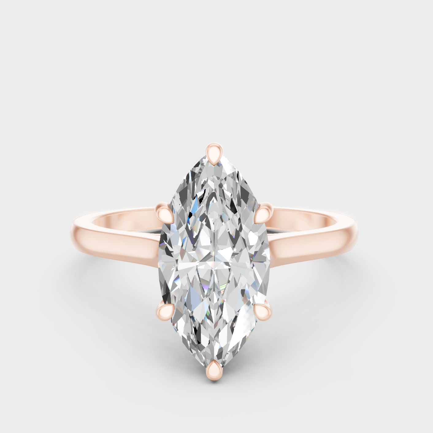 Marquise Cut Lab Grown Diamond Engagement Ring in