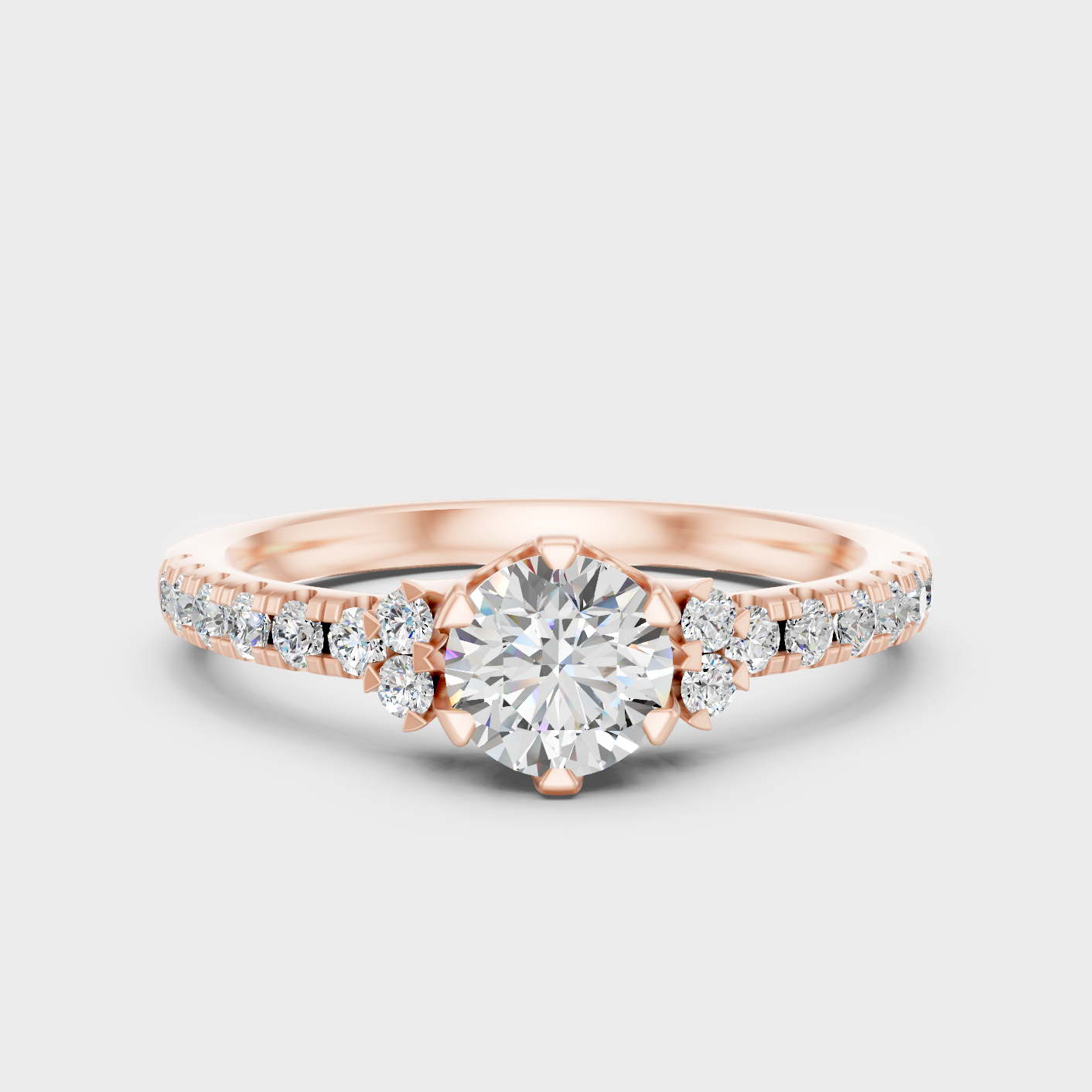 0.80 Ct Round Cut Lab-Grown Diamond Ring in