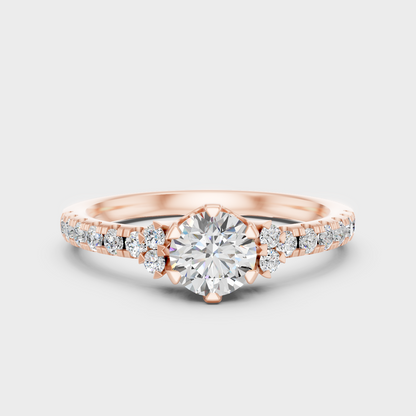 0.80 Ct Round Cut Lab-Grown Diamond Ring in