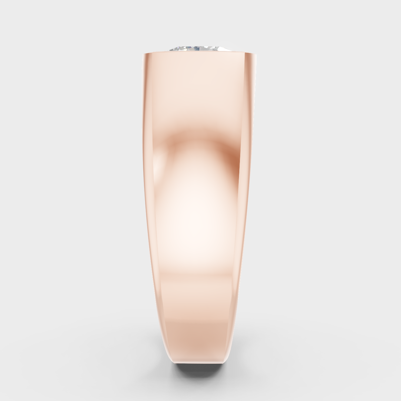 Rose Gold Luxury Mens Diamond Ring With Cushion Cut Diamonds