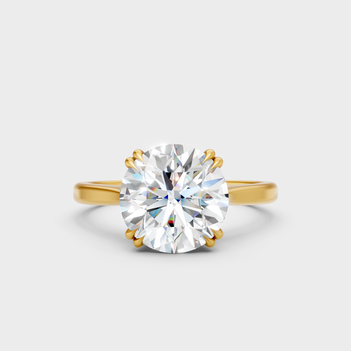 Classic 2.79ct Yellow Gold Lab-Grown Diamond Solitaire