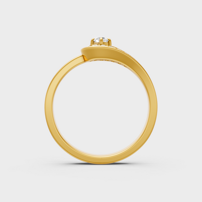 Yellow Gold Round Diamond Engagement Ring For A Timeless And Ethical Style