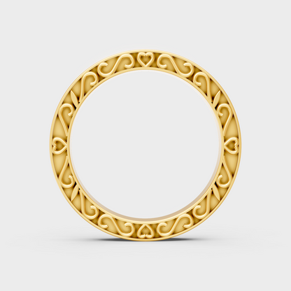 Yellow Gold Round Diamond Band For Timeless And Ethical Everyday Wear