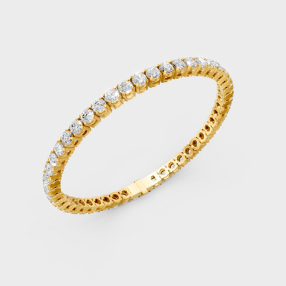 7 Carat Round Cut Lab Grown Diamond Tennis Bracelet in