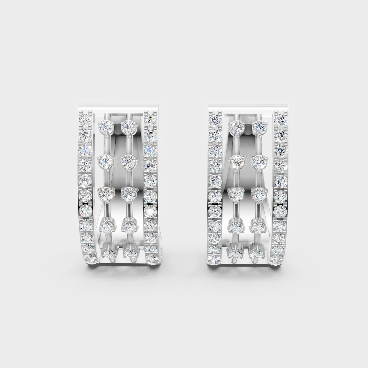 Ethical Lab-Grown Diamond Hoops In Premium Yellow Gold Finish