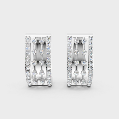 Ethical Lab-Grown Diamond Hoops In Premium Yellow Gold Finish
