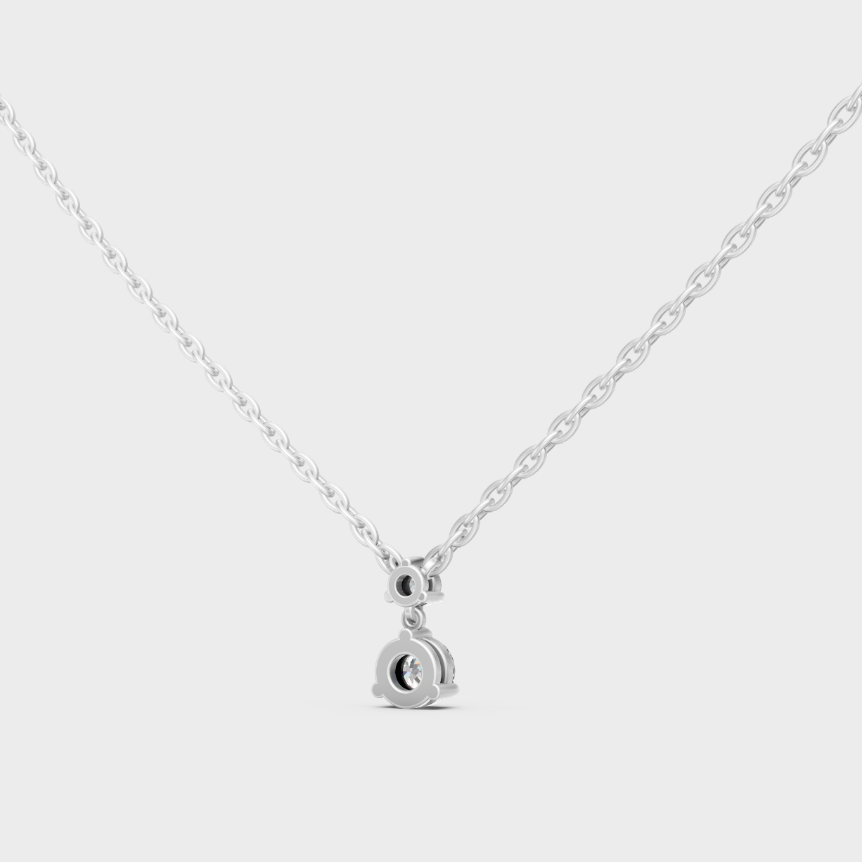 Luxury Round Cut Diamond Necklace 0.61 Ct Platinum